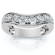 5/8Ct Diamond Curved Wedding Anniversary Band 14k Gold Lab Grown