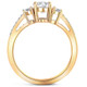 1 Ct T.W. Round Cut Three Stone Diamond Engagement Ring Lab Grown Gold