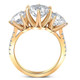 6 1/4 Ct Three Stone Diamond Engagement Ring Lab Grown White Yellow Rose Gold