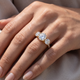 6 1/4 Ct Three Stone Diamond Engagement Ring Lab Grown White Yellow Rose Gold