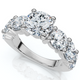 4 1/2 Ct T.W. Round Diamond Engagement Ring 14k White Gold Lab Grown