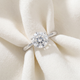 2ct Solitaire Moissanite Engagement Ring 14k White Gold