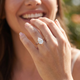 3Ct Pear Moissanite Solitaire Engagement Ring 14k White Yellow or Rose Gold