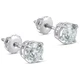 2 Ct 14k White Gold Moissanite Screw Back Studs 6mm