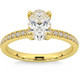 2 1/4CT Oval Moissanite & Lab Grown Diamond Engagement Ring White or Yellow Gold 2 1/4CT Oval Moissanite & Lab Grown Diamond Engagement Ring White or Yellow Gold