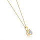 VS 1Ct Round Moissanite 3-Prong Martini Solitaire Pendant 14k Yellow Gold