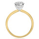 VS 1 1/2CT Moissanite 4Prong Solitaire Engagement Ring in White or Yellow Gold