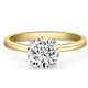 VS 1 1/2CT Moissanite 4Prong Solitaire Engagement Ring in White or Yellow Gold