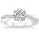 VS 1 1/4Ct Moissanite & Lab Grown Diamond Engagement Twist Ring in 10k Gold