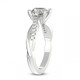 VS 1 1/4Ct Moissanite & Lab Grown Diamond Engagement Twist Ring in 10k Gold