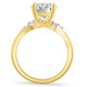 2 5/8Ct Moissanite & Diamond Twist Engagement Ring in 10k Yellow Gold
