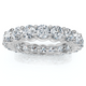 2 Ct Lab Created Moissanite Eternity Ring Womens Wedding Band 14k White Gold