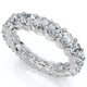 2 Ct Lab Created Moissanite Eternity Ring Womens Wedding Band 14k White Gold