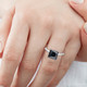 3Ct Black Moissanite Princess Cut Solitaire Engagement Ring 14k White Gold 3Ct Black Moissanite Princess Cut Solitaire Engagement Ring 14k White Gold