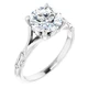 3Ct Moissanite Vintage Engagement Solitaire Ring 14k White Yellow or Rose Gold