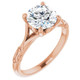 3Ct Moissanite Vintage Engagement Solitaire Ring 14k White Yellow or Rose Gold