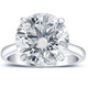6 Ct Moissanite Solitaire Engagement Ring 10k White Gold (12mm stone)