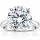 6 Ct Moissanite Solitaire Engagement Ring 10k White Gold (12mm stone)