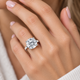 6 Ct Moissanite Solitaire Engagement Ring 10k White Gold (12mm stone)