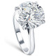 6 Ct Moissanite Solitaire Engagement Ring 10k White Gold (12mm stone)