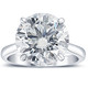 6 Ct Moissanite Solitaire Engagement Ring 10k White Gold (12mm stone)