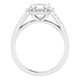 3 1/2Ct Asscher Cut Moissanite & Diamond Halo Engagement Ring in 10k Gold