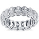 6 Ct Oval Moissanite Eternity Ring Womens Wedding Band 10k White Gold