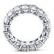 6 Ct Oval Moissanite Eternity Ring Womens Wedding Band 10k White Gold
