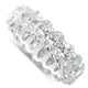 6 Ct Oval Moissanite Eternity Ring Womens Wedding Band 10k White Gold