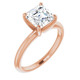 5Ct Asscher Solitaire Moissanite Engagement Ring in White Yellow or Rose Gold