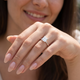 3Ct Asscher Solitaire Moissanite Engagement Ring in White Yellow or Rose Gold