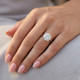 4ct Solitaire Moissanite Engagement Ring 14k White Gold 10MM