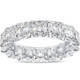 10 1/2 Ct Asscher Cut Moissanite Eternity Ring Wedding Band 10k Gold