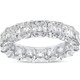 10 1/2 Ct Asscher Cut Moissanite Eternity Ring Wedding Band 10k Gold