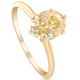 2Ct Fancy Yellow Oval Solitaire Moissanite Engagement Ring 14k Yellow Gold