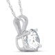 3Ct 9mm Moissanite Solitaire Pendant 14k White Gold Womens Necklace