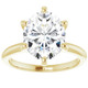 3 Ct Oval Moissanite Solitaire Engagement Ring 14k Yellow Gold
