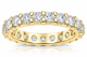 2 Ct Moissanite Eternity Ring Womens Wedding Band 14k Yellow Gold