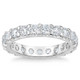 2 Ct Moissanite Eternity Ring Womens Wedding Band 14k White Gold