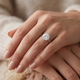 1ct Solitaire Moissanite Engagement Ring Round Brilliant 14k White Gold