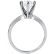1ct Solitaire Moissanite Engagement Ring Round Brilliant 14k White Gold