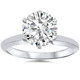 1ct Solitaire Moissanite Engagement Ring Round Brilliant 14k White Gold