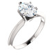 1 Ct Oval Moissanite Solitaire Engagement Ring 14k White Gold 1 Ct Oval Moissanite Solitaire Engagement Ring 14k White Gold