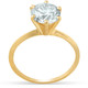 2ct Solitaire Moissanite Engagement Ring Round Brilliant 14k Yellow Gold