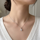VS 1Ct Round Genuine Moissanite 3-Prong Martini Solitaire Pendant 14k White Gold