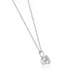 VS 1Ct Round Genuine Moissanite 3-Prong Martini Solitaire Pendant 14k White Gold