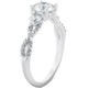 1 1/2Ct Three Stone Diamond & Moissanite Infinity Engagement Ring 14k White Gold