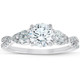 1 1/2Ct Three Stone Diamond & Moissanite Infinity Engagement Ring 14k White Gold