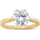 2 Ct Moissanite Solitaire Engagement Ring 14k Yellow Gold