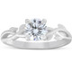 1 1/4 ct Solitaire Moissanite Vine Engagement Ring 14k White Gold 1 1/4 ct Solitaire Moissanite Vine Engagement Ring 14k White Gold
